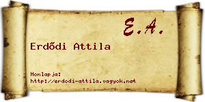 Erdődi Attila névjegykártya